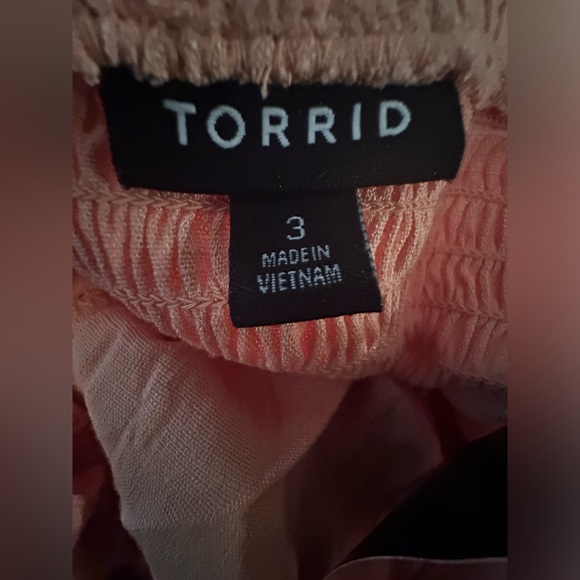 NWT Torrid Maxi Rayon Slub Ruffle Strap Tiered Dress in Peach Blossom Size 3X - Picture 3 of 12